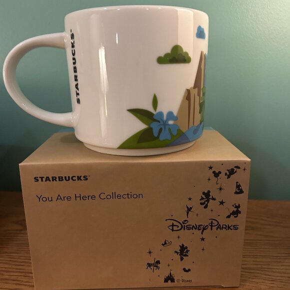 Starbucks You Are Here Disneyland Mug - White, Green, Blue - Picture 3 of 5